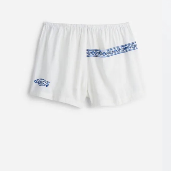 Madewell White Shorts with Blue Pattern - Picture 2 of 9